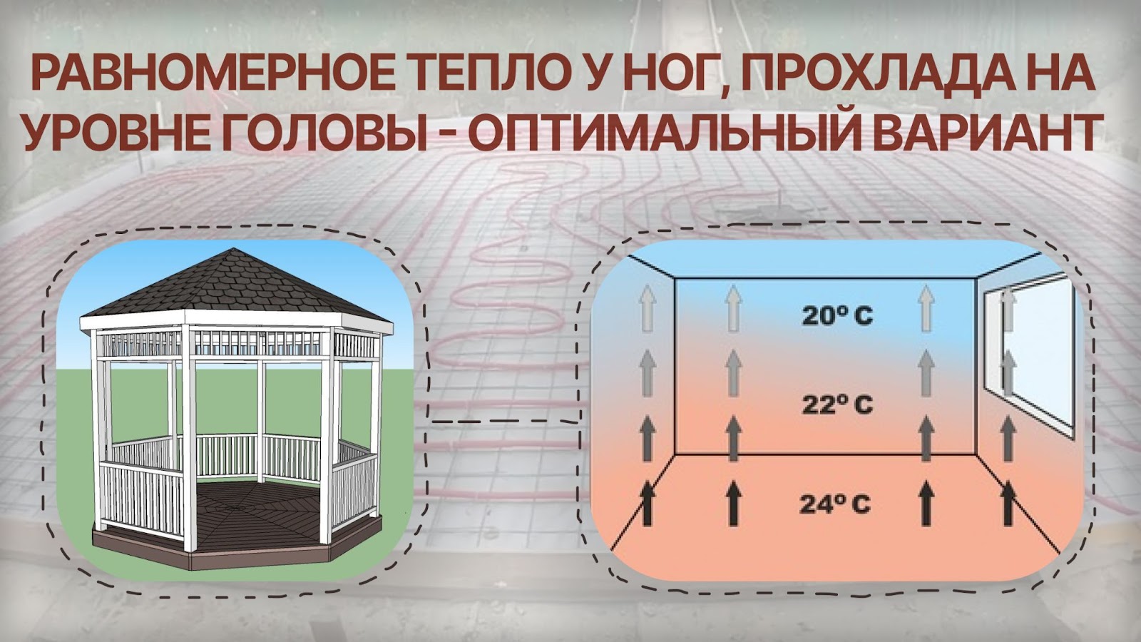 Теплые полы в беседке